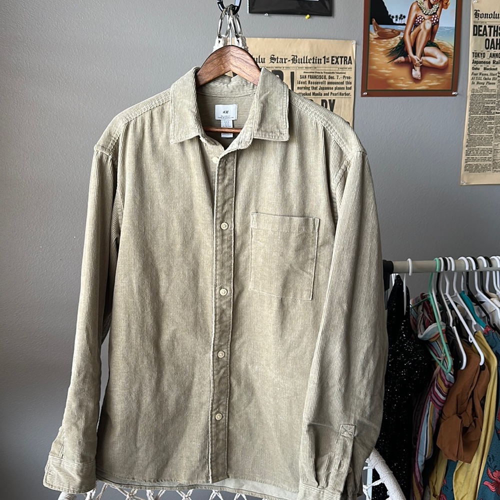 Medium H&M Green Shirt Jacket